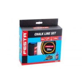   profi kicsapó zsinór gumírozott  30m + porfesték 125g + vízmérték libella