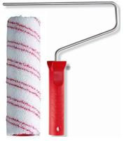 festőhenger mikroszálas 25cm/48mm piros csíkos + nyél
