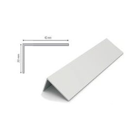   Aluminium L sarokprofil 20mmX40mm 250cm Eloxált Ezüst színben ALS 20X40EE