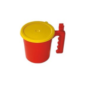 kézi edény műanyag, tetővel